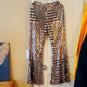 Ladies Sequin flare Pants